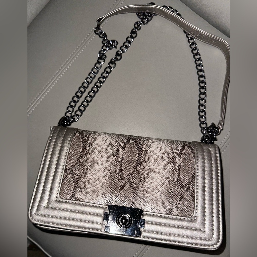 New Faux Snakeskin Handbag